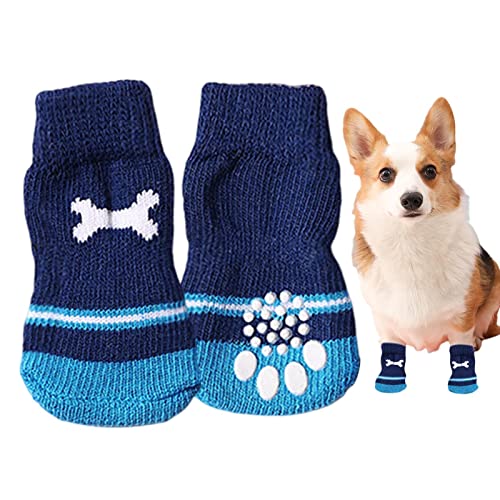 Ditanpu Hundepfotenschutz | Anti-Rutsch-Socken mit doppelten Seitengriffen für Traktionskontrolle für Hunde,Puppy Doggie Senior Dog Paw Protector Pet Furry Kostüm von Ditanpu