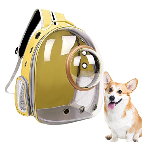 Ditanpu Klarer Katzenrucksack | Rucksack für Hunde mit Mesh - Klarer Bubble-Katzentrage-Rucksack, Haustier-Tragetasche, Hunde-Katzen-Tragerucksack für Reisen und Wandern von Ditanpu