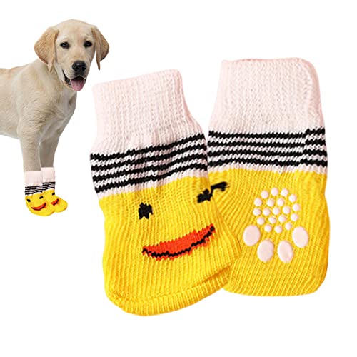 Ditanpu rutschfeste Hundesocken | Hundeschuhe für Hartholzböden mit Traktionskontrolle - Puppy Doggie Senior Dog Paw Protector Pet Furry Kostüm von Ditanpu