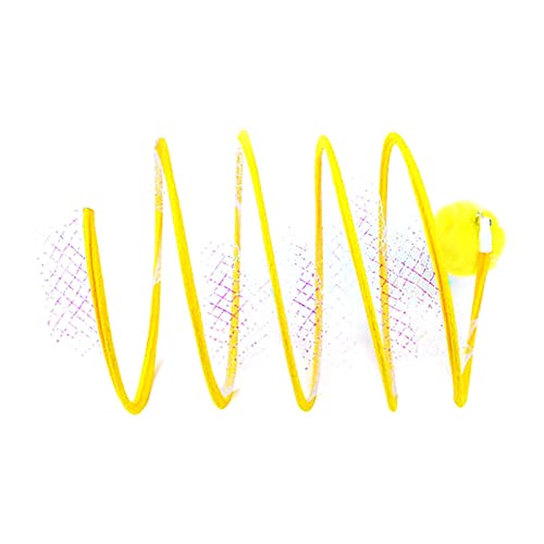 S-förmiger Katzentunnel | Katzentunnelrohr, zusammenklappbares Haustierspielzeug mit Feder - Katzentunnel-Frühlingsspielzeug, Katzentunnel-Labyrinth, Katzentunnel-Frühlingsspielzeug, Ditanpu von Ditanpu