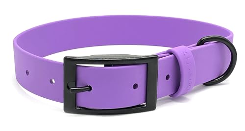 Wasserdichtes Biothane Hundehalsband Lavendel S von Ditsy Pet.