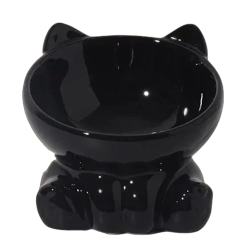 Ceramic Cat Dish | Elevated Cat Feeder | Anti Vomiting Cat Bowl | Neck Protection Cat Dish | Stylish Cat Food Dish | Easily Maintained for Owners Seeking Both Practicality and Comfort for Their Pets von Diuyzoc