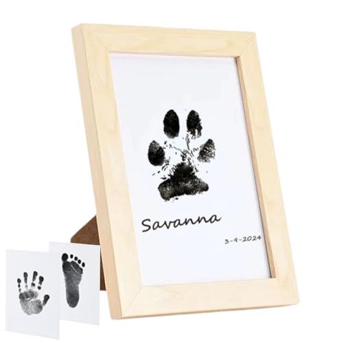 Diuyzoc Dog Paw Print Kit, Handmade Pet Footprint Impression Kit, Animal Paw Print Impression Kit, Dog Paw Print Kit, Pawprint Keepsake Kit, Easy to Use, Portable for Pets von Diuyzoc