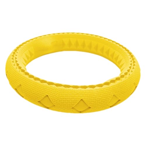 Diuyzoc Hund Kauring Hundetraining Kauspielzeug Gummi Hund Ring Spielzeug Haltbares Gummimaterial Sicher Und Wassermelone Blau Gelb Für Mittlere Große Hunde von Diuyzoc