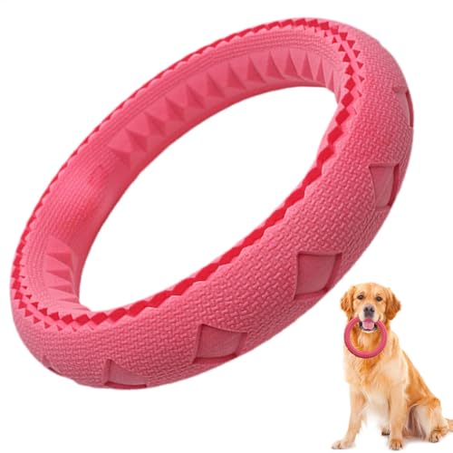 Diuyzoc Hund Kauring Hundetraining Kauspielzeug Gummi Hund Ring Spielzeug Haltbares Gummimaterial Sicher Und Wassermelone Blau Gelb Für Mittlere Große Hunde von Diuyzoc