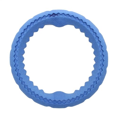 Diuyzoc Hund Kauring Hundetraining Kauspielzeug Gummi Hund Ring Spielzeug Haltbares Gummimaterial Sicher Und Wassermelone Blau Gelb Für Mittlere Große Hunde von Diuyzoc