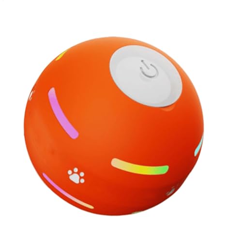 Diuyzoc Interaktiver Hundeball, elektrischer Welpenball, USB-Welpenball, langlebige Konstruktion, wiederaufladbarer Akku, 8 cm, für Haustiere drinnen und draußen von Diuyzoc