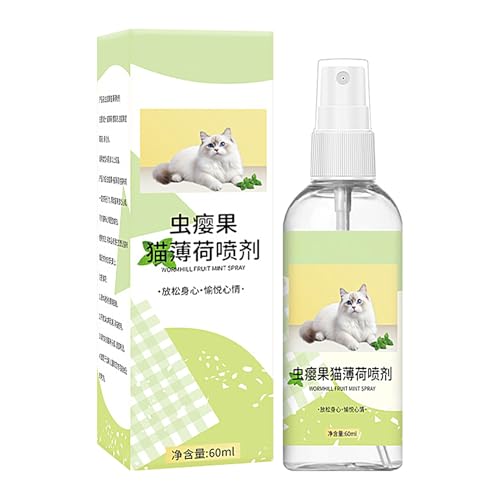 Diuyzoc Katzenminze-Spray, Katzenminze-Nebelspray, natürliches Katzenminze-Spray, einfache Anwendung, sicher und 60 ml, für Indoor-Katzen und Kätzchen von Diuyzoc