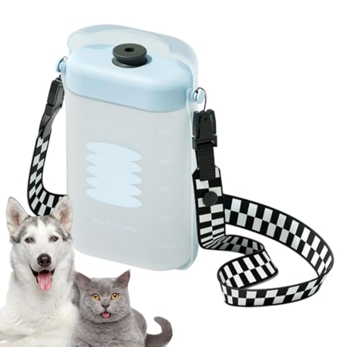 Wasserspender für Hunde, große Wasserflasche für Hunde, tragbare Wasserflasche, verstellbare Riemen, Wasserspender mit Aufbewahrung, 18 cm, für Hunde-Spaziergänge-Zubehör von Diuyzoc