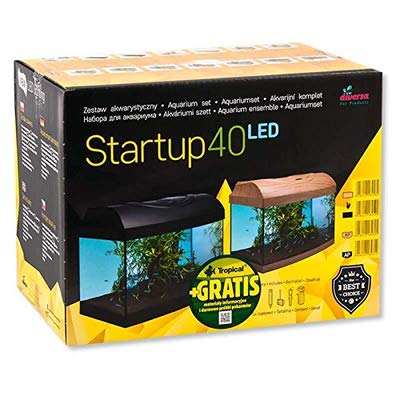 Diversa Aquarium Startup Set LED, rechteck schwarz, Aquarien komplett Set mit Glasbecken und Zubehör für Ihre Fische und EXPERT LED Beleuchtung von Diversa