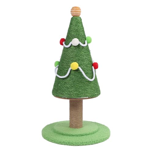 Diyeeni Weihnachtsbaum-Katzenkratzbaum, Kleine Katzenaktivität, Sisal-Kletterbaum, Weihnachtsbaum-Stil, Kitty-Kratzbaum, Katzenspielzeug, Weihnachtsdekoration, (Mittel: 30 x 47 cm / 11,8 von Diyeeni