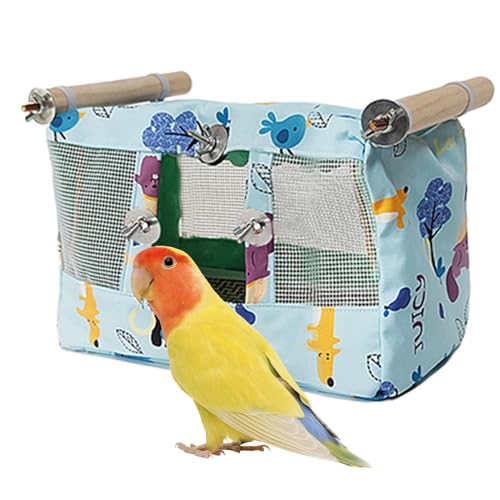 Djowyh Papageienhaus, Vogelbett für Käfig - Atmungsaktives Papageikuschel Cave House mit kühlem Pad | Haustierzelt für Sittich Cockatiels Lovebird Cockatoo Finch Hamster Chinchilla von Djowyh