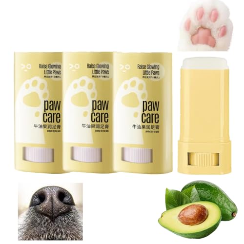 Hunde-/Katzenpfotenbalsam für rissige Pfoten und Nase, natürliche Avocado-Potenstab, heilt, repariert und stellt trockene, rissige und beschädigte Pfoten und Nase wieder her, spendet Feuchtigkeit und von Dlmlemu