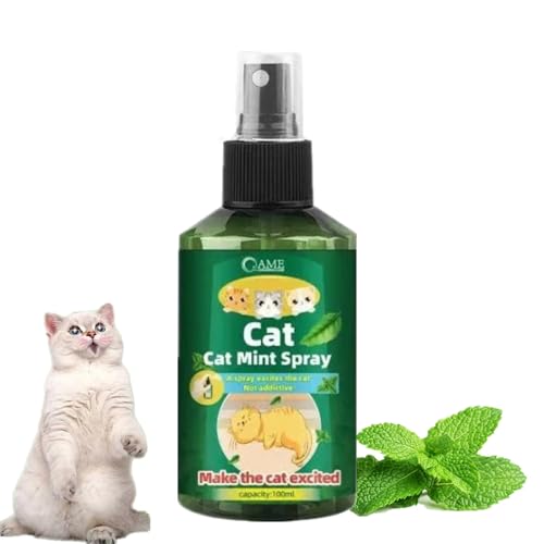 Katzenminze Spray für Katzen, Katzenminzeduft, beruhigt Katzen, Katzenminze-Spray für Katzenspielzeug, Bett, Kratzbaum, Katzenminze-Pflanzenextrakt, 100 ml von Dlmlemu