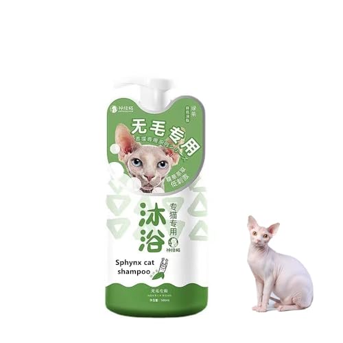 Sphynx Katzen-Shampoo, sanfter Reiniger für die Haut, beruhigend, für Katzen, kontrolliert effektiv das Öl, spendet der Haut Feuchtigkeit, entfernt schwarzes Kinn, Dekontamination des Schwanzes, 500 von Dlmlemu