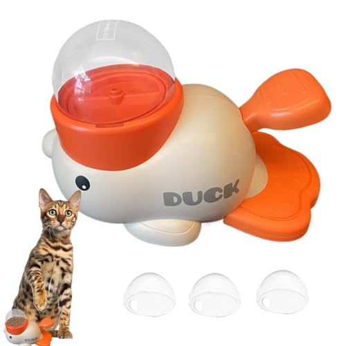 Dmuzsoih 14 x 22 cm gelbe Ente Welpen-Futterspender Entenform Hund Slow Feeder Spielzeug Interaktives langsames Hundefutter Puzzle Spielzeug Automatischer Futterspender Puzzle Haustierbedarf für alle von Dmuzsoih