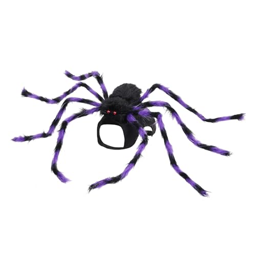 Dmuzsoih Halloween-Kostüm für Hunde, Spinne, Spinne, Cosplay-Bekleidung, Verkleidungszubehör, verstellbares Halloween-Kostüm, Cosplay-Kostüm für Hunde und Katzen von Dmuzsoih