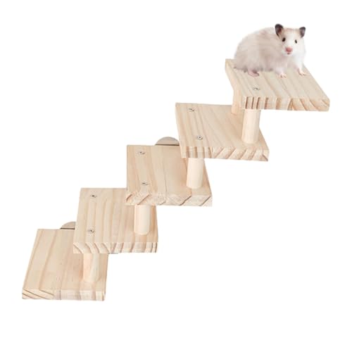 Dmuzsoih Hamster-Kletterleiter – Holzbrücke Anti-Bissleitern Kaufestes Kletterspielzeug – Haustier-Lebensraum zum Spielen – Kleine Schweinchen, Chinchillas, Meerschweinchen und mehr von Dmuzsoih