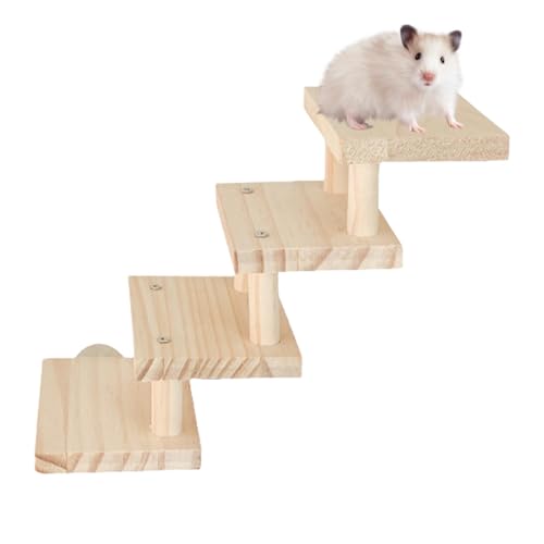 Dmuzsoih Hamstertreppe für Käfig, kaufester -Käfig für Kleintiere, Kletterbrücke, Leitern, Spielzeug, Haustier-Lebensraum zum Spielen – kleine Schweinchen, Chinchillas, Meerschweinchen und mehr von Dmuzsoih