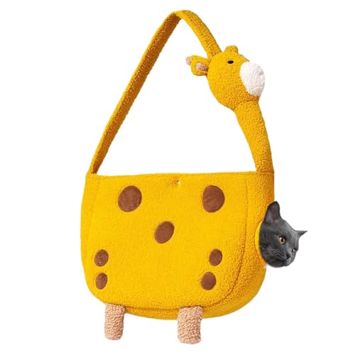 Dmuzsoih Haustier-Reisetasche,Giraffe-Haustiertransporter | Welpen-Out-Tasche,Kleine Hundetrage, Hundehandtaschen, mittelgroße Hunde- und Katzen-Tragetasche, Haustier-Katzen-Hunde-Umhängetasche zum von Dmuzsoih