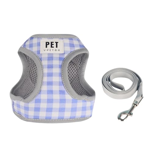 Dmuzsoih Haustiergeschirr-Leinen-Set – Haustier-Hundeweste, verstellbare Leine, Polyester-Stoff, Outdoor-Trainingswerkzeug, einfaches Design, mit verstellbarem Gurt, drehbares Schnallen-Design von Dmuzsoih