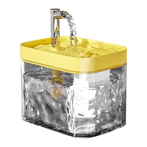 Dmuzsoih Hund Automatischer Tränkenapf Katze Wassernapf Trinkbrunnen Transparent Hund Tränken Brunnen Wasserspender für Kleine Mittlere Katzen von Dmuzsoih