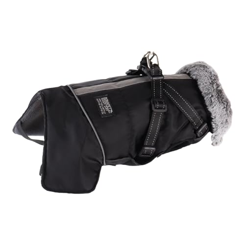 Dmuzsoih Hundemantel für kaltes Wetter, reflektierende Hunde-Fleecejacke, wasserdicht, winddicht, Hundekostüm, Haustierbekleidung, verstellbare Weihnachts-Hundeweste zum Skifahren, Spazierengehen von Dmuzsoih