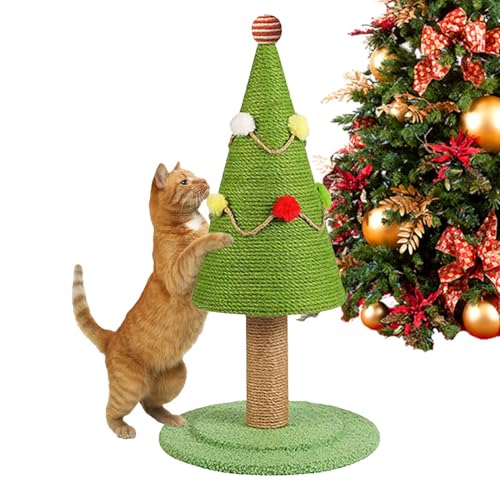 Dmuzsoih Weihnachtsbaum-Katzenkratzbaum,Katzenkratz-Weihnachtsbaum | Cartoon-Katzenkratzbaum | Aesthetic Tree Ornaments Katzenkratzbrett aus natürlichem Sisal für Kätzchen und Hauskatzen von Dmuzsoih