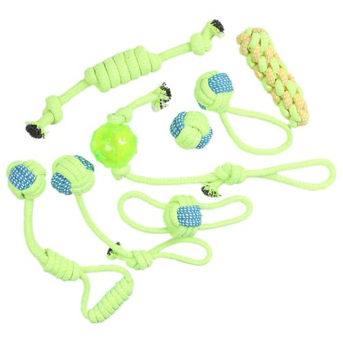 Dmuzsoih Welpe Zahne Spielzeug, Baumwoll -Haustier Pull Toy | 8 Stücke Welpe Teether Dog Seil Interaktiver Tauziehen - Innen im Freien, Trainer im Freien, tragbare Knotenschlepperkäsevorräte für von Dmuzsoih