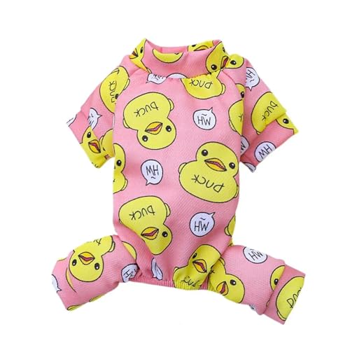 Haustier-Pyjama, verschleißfest, atmungsaktiv, schöner Sommer-Hunde-Vierbeiner, Haustier-Body für Zuhause (Einheitsfarbe, Größe S) von DoRysk