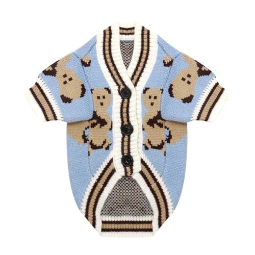 Hundekleidung für kleine Hunde, warmer Winterpullover, Chihuahua, Französische Bulldogge, Kleidung, Haustierartikel, Strickjacke, Pullover (Grau, L) von DoRysk