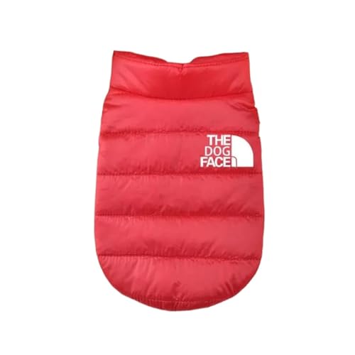 Hundemantel für den Winter, warm, für kleine und mittelgroße Hunde, Weste, Chihuahua-Kleidung, weiches Welpen-Kostüm (einseitig rot, B, XXL) von DoRysk