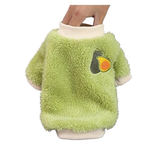 Plüsch-Winterkleidung für Haustiere, niedliches Obstmuster, verdickt, warm, für kleine und mittelgroße Hunde, weiche Winter-Welpenjacke, Teddy-Kostüm (12, 2XL) von DoRysk