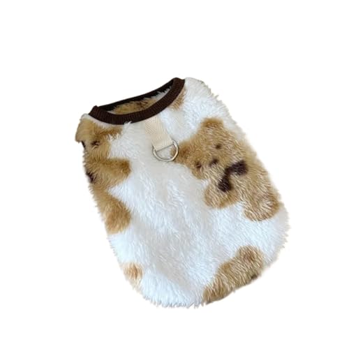 Wintermantel, Plüsch-Teddybär-Weste, warme Haustier-Weste für Hunde, Lamm, Samt, Schnauzer, Malteser, Retrievable Weste, Hundepullover, Welpen (2, M) von DoRysk