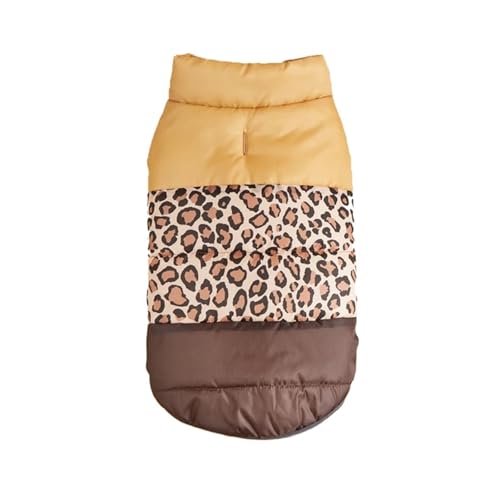 Wintermantel für Hunde, Winterkleidung, warme Hundekleidung für kleine Hunde, Weihnachten, große Hunde, Winterkleidung, Chihuahua (Leopardenmuster, Kaffee, XXL) von DoRysk