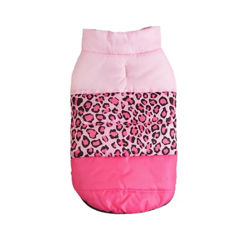 Wintermantel für Hunde, Winterkleidung, warme Hundekleidung für kleine Hunde, Weihnachten, großer Hundemantel, Winterkleidung, Chihuahua (Leoparden-Rosa, Größe XXXL) von DoRysk