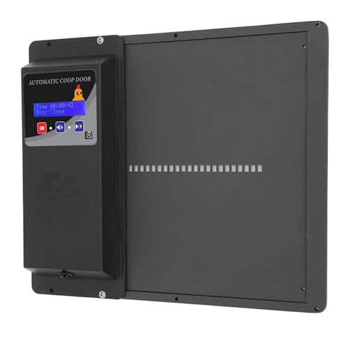 Automatisches Hühnertor, Batteriebetriebener Hühnerstall-Türöffner, USB-betriebener Timer für den Bauernhof (Black) von Doact