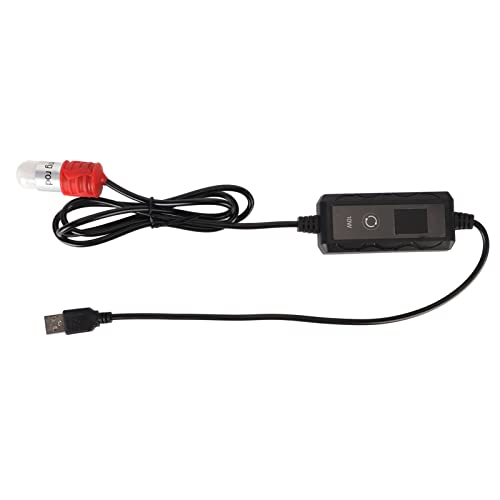 Doact Aquarium-Heizstab, Mini-Aquarium-Heizung, 100–240 V, LED-Anzeige, 10 W, USB-betrieben, Verstellbar, für Schildkrötenbecken (EU-Stecker 100-240 V) von Doact