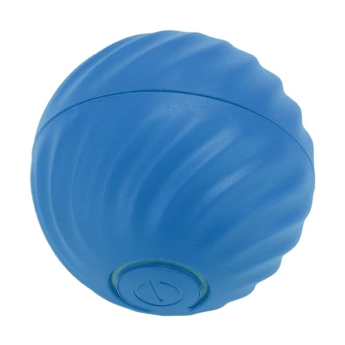 Doact Rotierender Spielzeugball für Haustiere, Interaktiver Katzenspielzeugball, Bissfest, Automatisch, Reduziert Langeweile, Sicher für Haustierbedarf für Hunde (Blue) von Doact