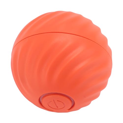 Doact Rotierender Spielzeugball für Haustiere, Interaktiver Katzenspielzeugball, Bissfest, Automatisch, Reduziert Langeweile, Sicher für Haustierbedarf für Hunde (ORANGE) von Doact