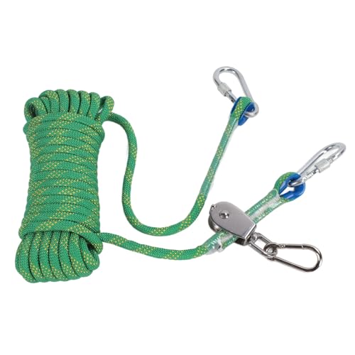 Hundetrainingsleine, Hundeleine, Exquisite Hardware, Reflektierend, 32,8 Fuß, Multifunktional, für Camping Zum Wandern (Green) von Doact