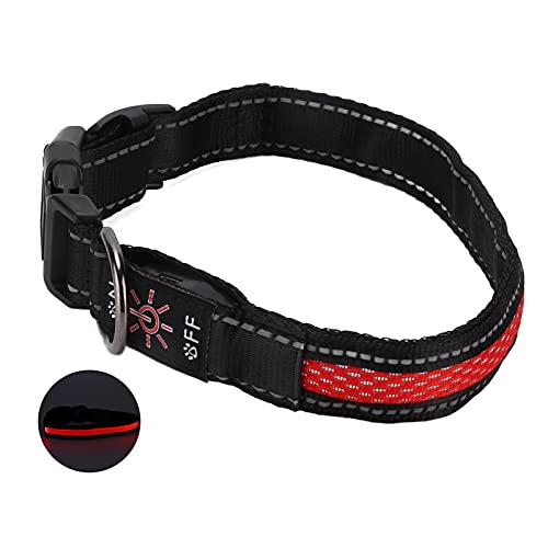 Leuchtendes Katzenhalsband, LED-Hundehalsband, Leuchtet Im Dunkeln, Hundehalsband, Leuchtendes Hundehalsband, Wiederaufladbares Leuchtendes Hundehalsband mit Reflektierenden von Doact