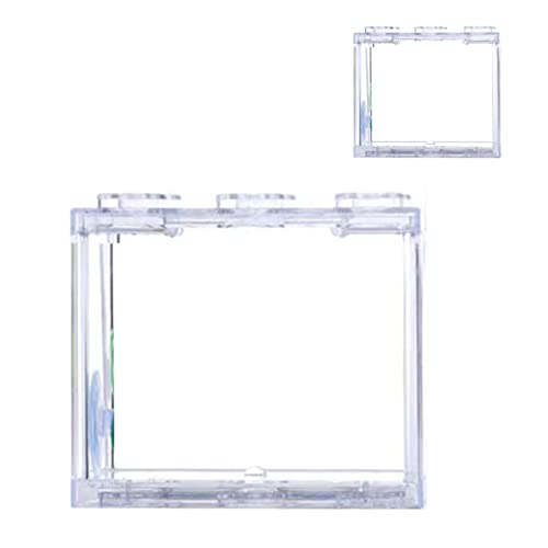 Miniatur-Aquarium, Tragbar, Transparent, Kleines Betta-Aquarium, Exquisit Glänzend, für Fische und Reptilien (Gewöhnliches Transparent) von Doact