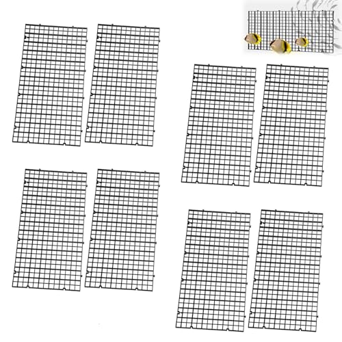 Docache 8 Stücke Aquarium Trennwand, Aquarium Tank Grid Trennung, Modulares Design für Regenwald-Aquarien-Gestaltung, einfach zusammenzusetzen (Schwarz-ohne Zubehör) von Docache