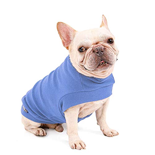 Dociote Hund Pullover - weiche und warm T-Shirt Hunde Frühling Kleidung Mantel Katzenpullover für kleine Hunde Katzen Blau S von Dociote