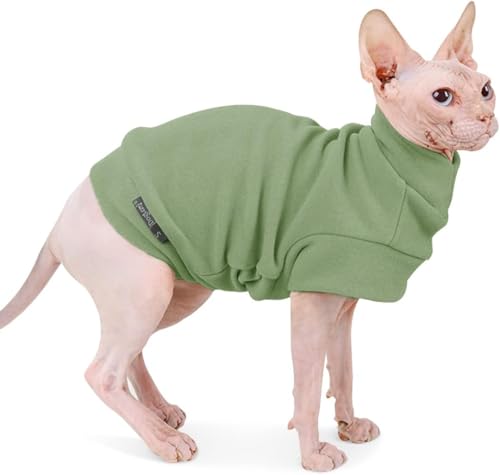 Hund Pullover - weiche und warm T-Shirt Hunde Frühling Kleidung Mantel Katzenpullover für kleine Hunde Katzen Grün L von Dociote