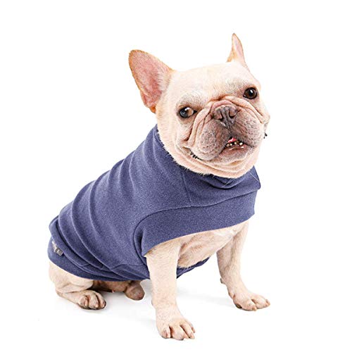 Dociote Hund Pullover - weiche und warm T-Shirt Hunde Frühling Kleidung Mantel Katzenpullover für kleine Hunde Katzen S Lilagrau von Dociote