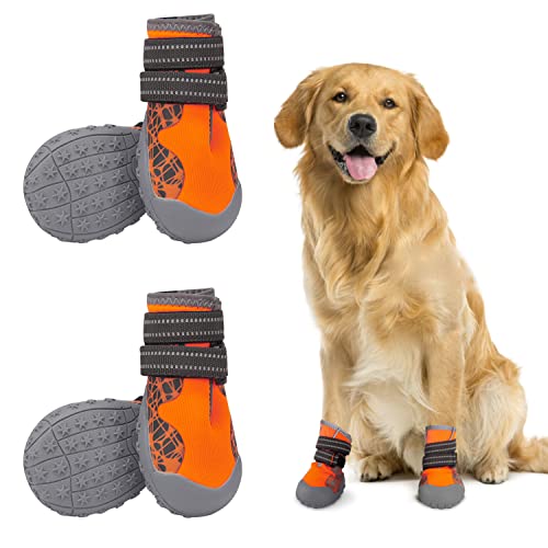 Dociote Hundeschuhe große Hunde für Winter Orange 6# von Dociote