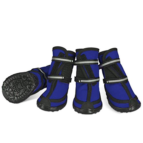 Hundeschuhe pfotenschutz 4 Stück Blau XS von Dociote