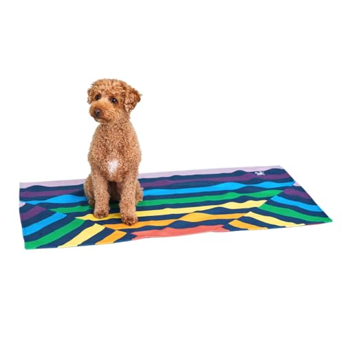 Dock & Bay Hundehandtuch - Besonders saugfähig und schnell trocknendes Handtuch mit Tragetasche - 100% recycelt - Pups with Pride, Medium (90x50cm, 35x19) von Dock & Bay